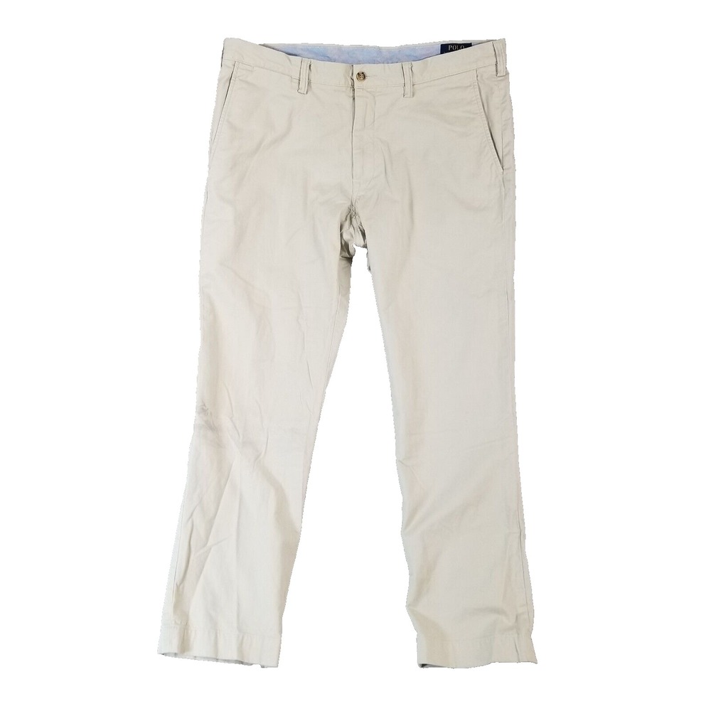 Polo Ralph Lauren Pants Mens 36x30 Beige Polo Classic Chino Straight Stretch